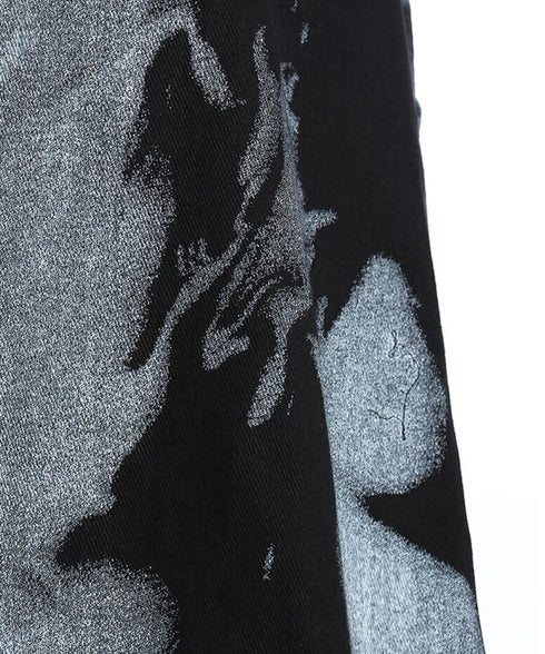 Deconstructed Safety Pin Print Skirt